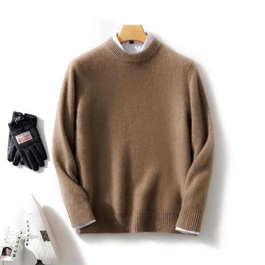Herren Feiner Stehkragenpullover aus Kaschmir‑Blend mit gerippten Abschlüssen und schlanker Silhouette Shop Nory