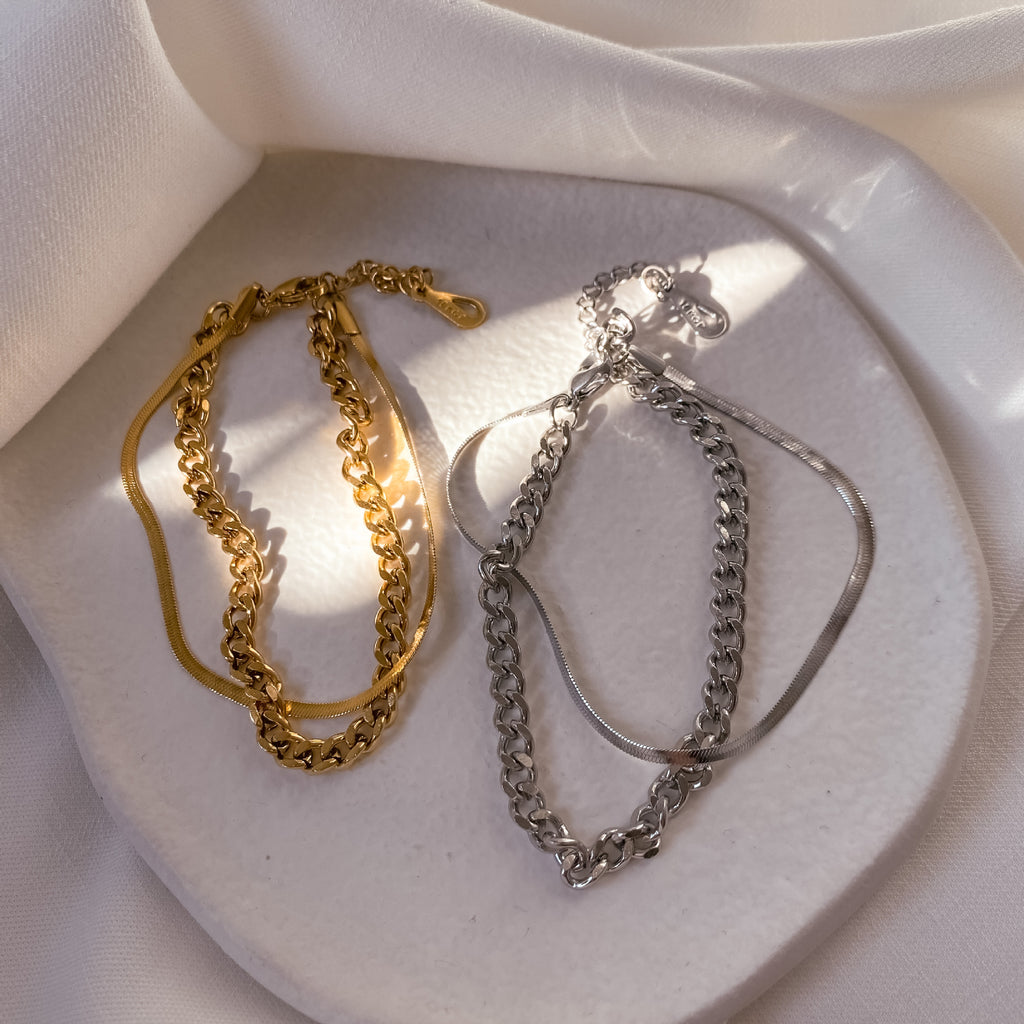 Damen Schmuckarmband mit modernem Gliederdesign und elegantem Verschluss Shop Nory