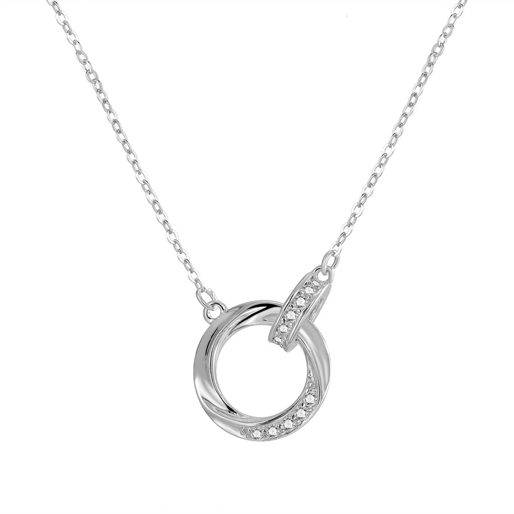 Damen elegante Halskette mit funkelndem Anhänger Shop Nory