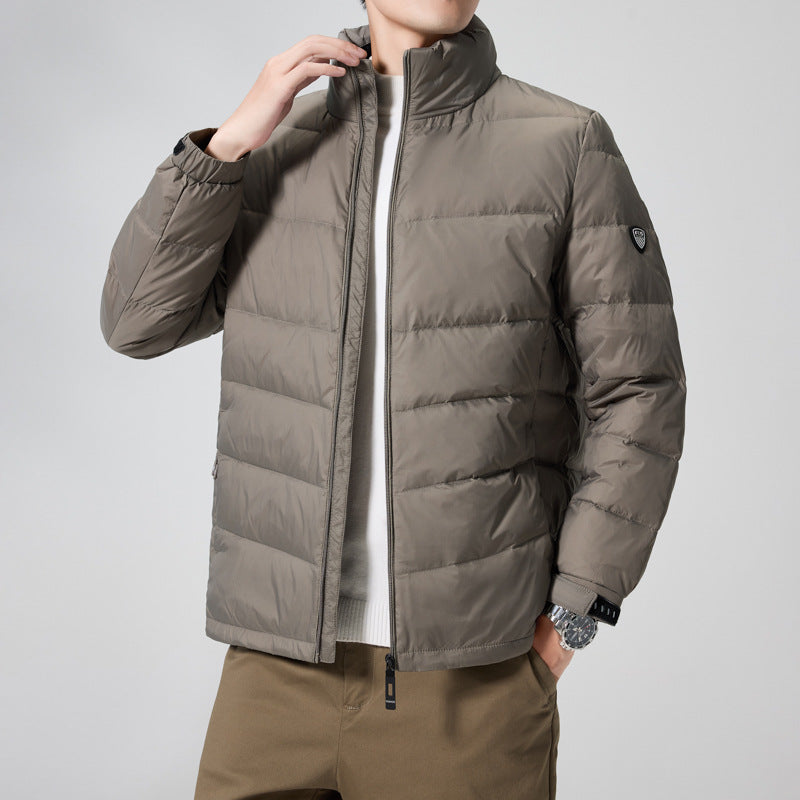 Herren Leichte gesteppte Thermojacke mit Stehkragen und winddichter Isolierung Shop Nory