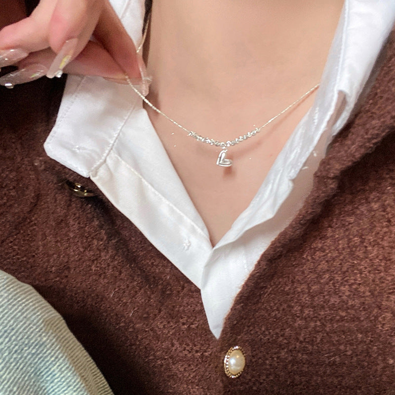 Damen Halskette mit charmantem Herzanhänger aus hochwertigem Silber Shop Nory