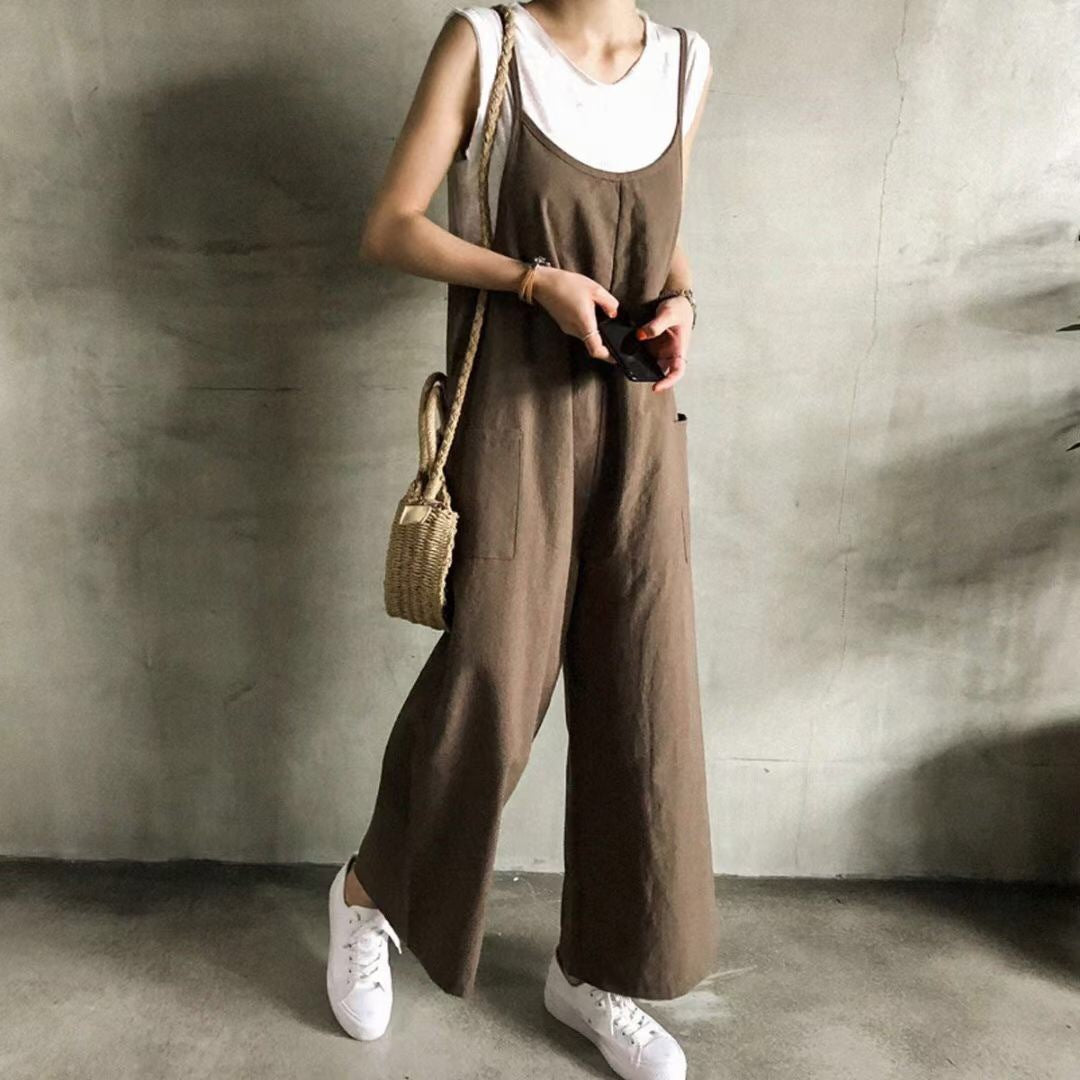 Damen Latzhose Im Lässigen Stil mit Verstellbaren Trägern und Großem Komfort Shopnory