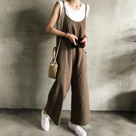 Damen Latzhose Im Lässigen Stil mit Verstellbaren Trägern und Großem Komfort Shopnory
