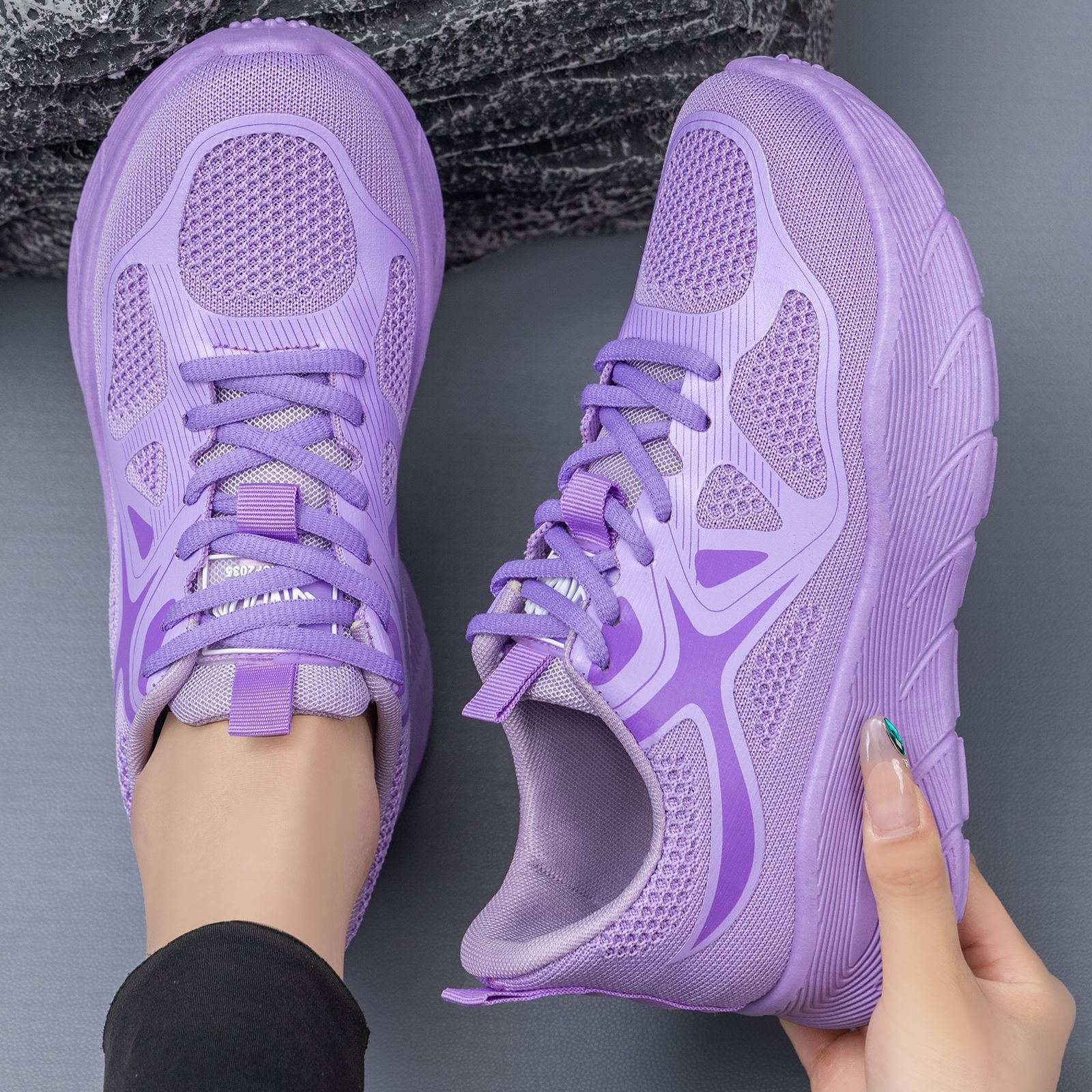 Damen Sportliche Laufschuhe mit atmungsaktivem Mesh-Obermaterial und gepolsterter Sohle