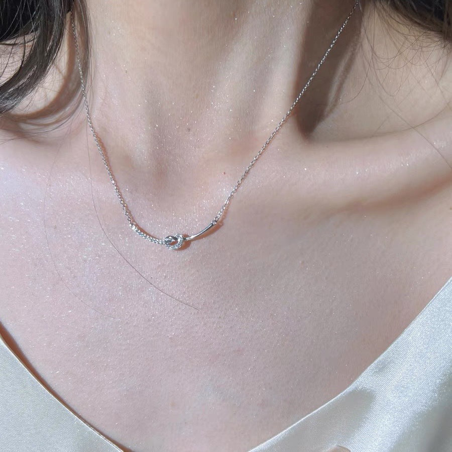 Damen Halskette mit funkelndem Diamant-Design Shop Nory
