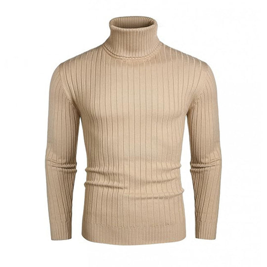 Herren gerippter Rollkragenpullover aus Feinstrick mit taillierter Silhouette Shop Nory