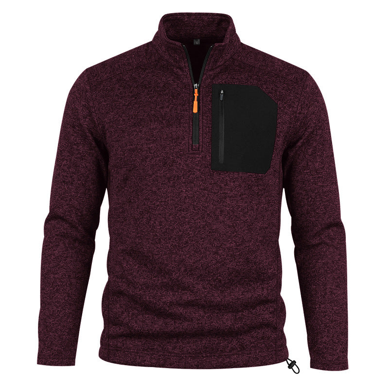 Herren Outdoor-Fleecepullover mit Halbzip und Brusttasche Shop Nory