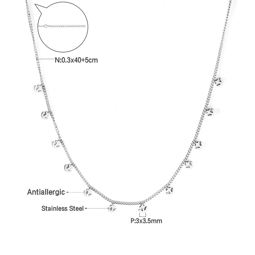 Damen elegante Goldplattierte Halskette mit geometrischen Anhängern Shop Nory