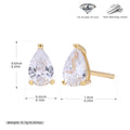 Damen Ohrstecker mit tropfenförmigem Zirkon und hochwertiger 925er Sterlingsilberfassung Shop Nory