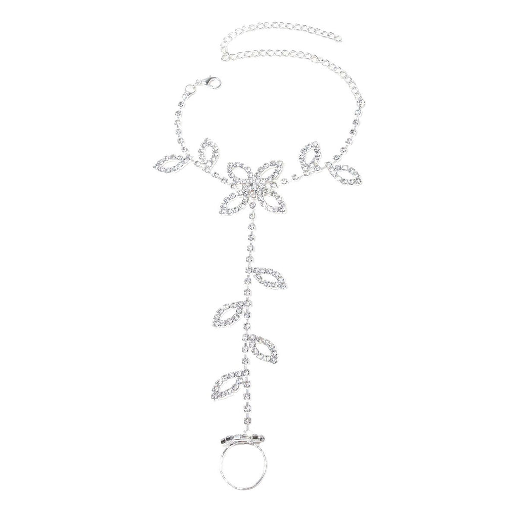 Filigranes Handkettchen mit Ring und Floraler Kristallverzierung