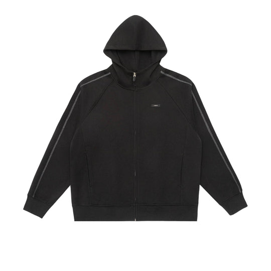 Unisex Oversize Reißverschluss-Kapuzenjacke mit Raglannähten und Rippenbündchen Shop Nory