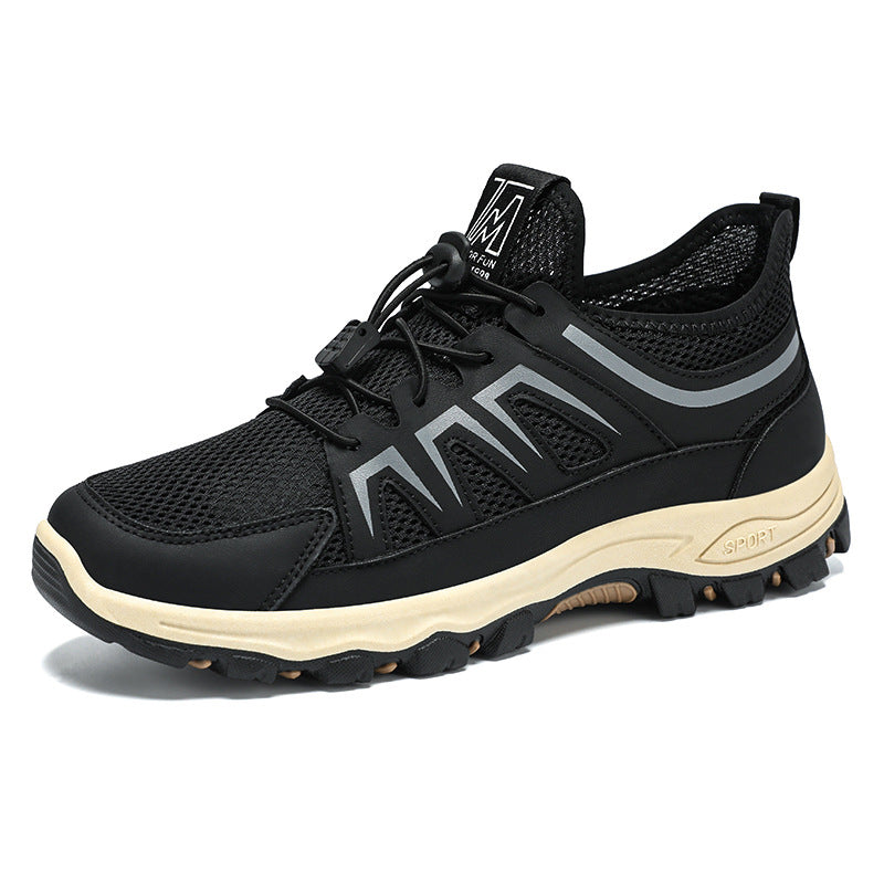 Herren nan atmungsaktiver Trekking-Sneaker mit Schnellzug-Schnürung, sockenähnlichem Meshschaft und griffiger Profilsohle Shop Nory