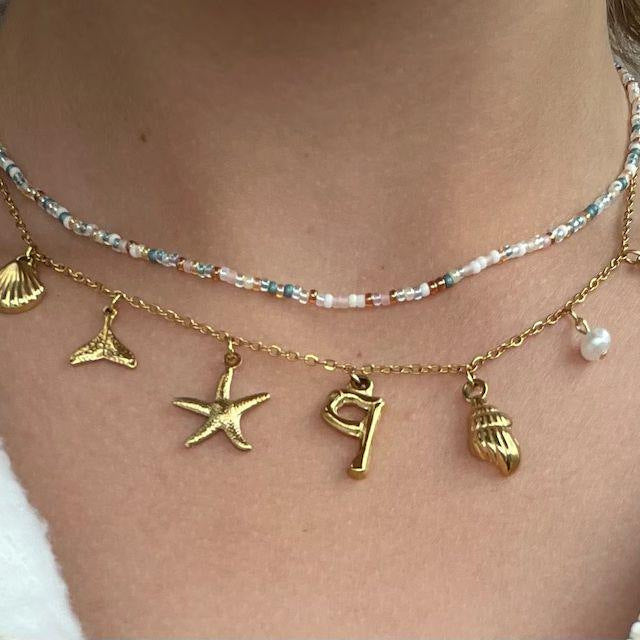 Damen Mehrstrang Halskette mit maritimen Anhängern Shop Nory
