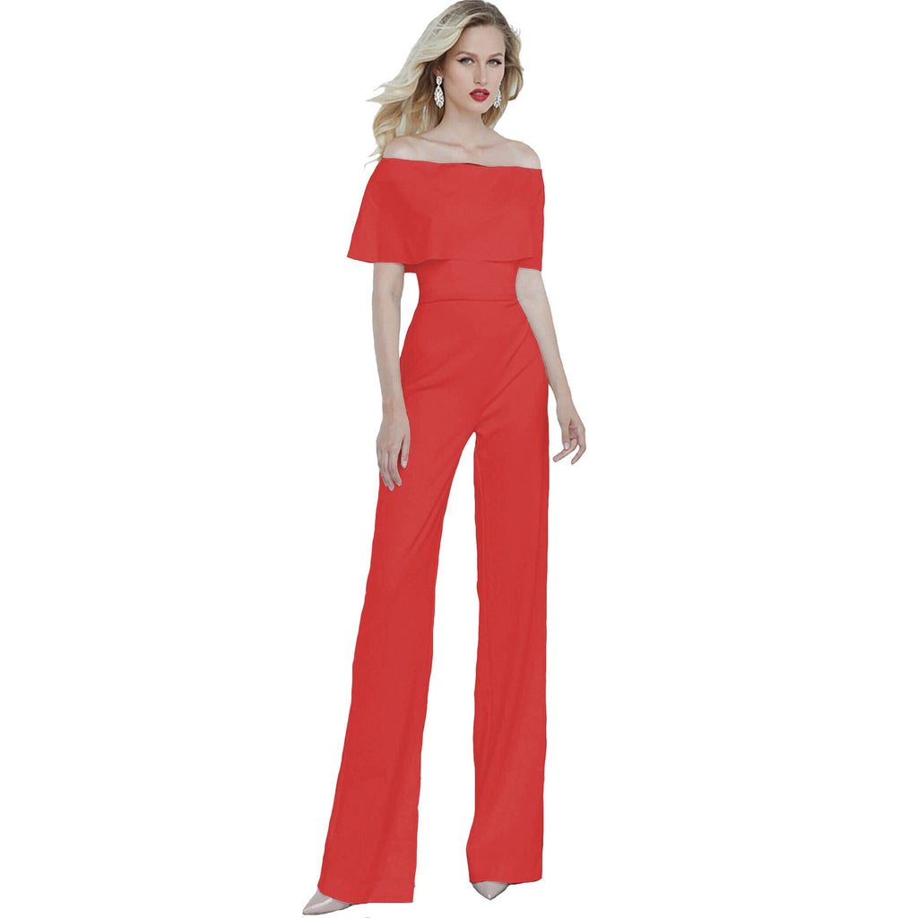 Shopnory | Eleganter V-Ausschnitt Jumpsuit