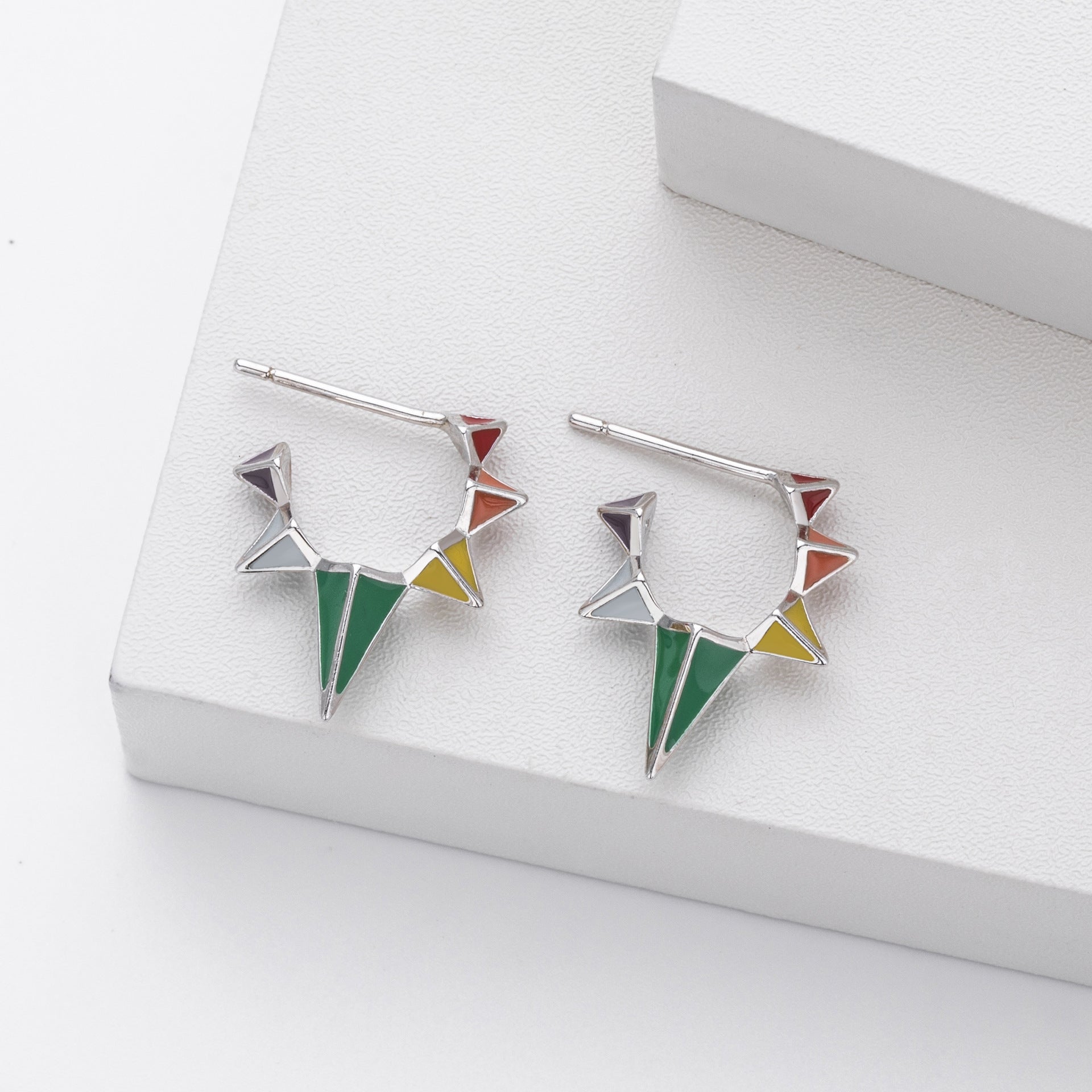 Damen Ohrhänger im modernen geometrischen Design aus 925 Sterling Silber Shop Nory