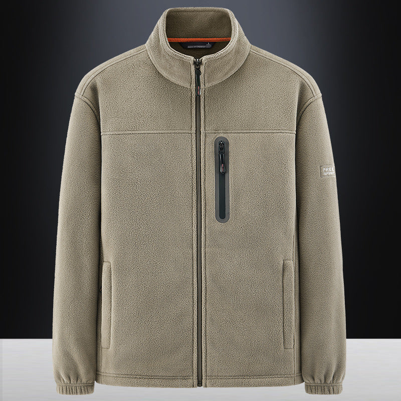 Herren technische Fleecejacke mit Polarstruktur, wasserabweisender Brusttasche und elastischen Bündchen Shop Nory