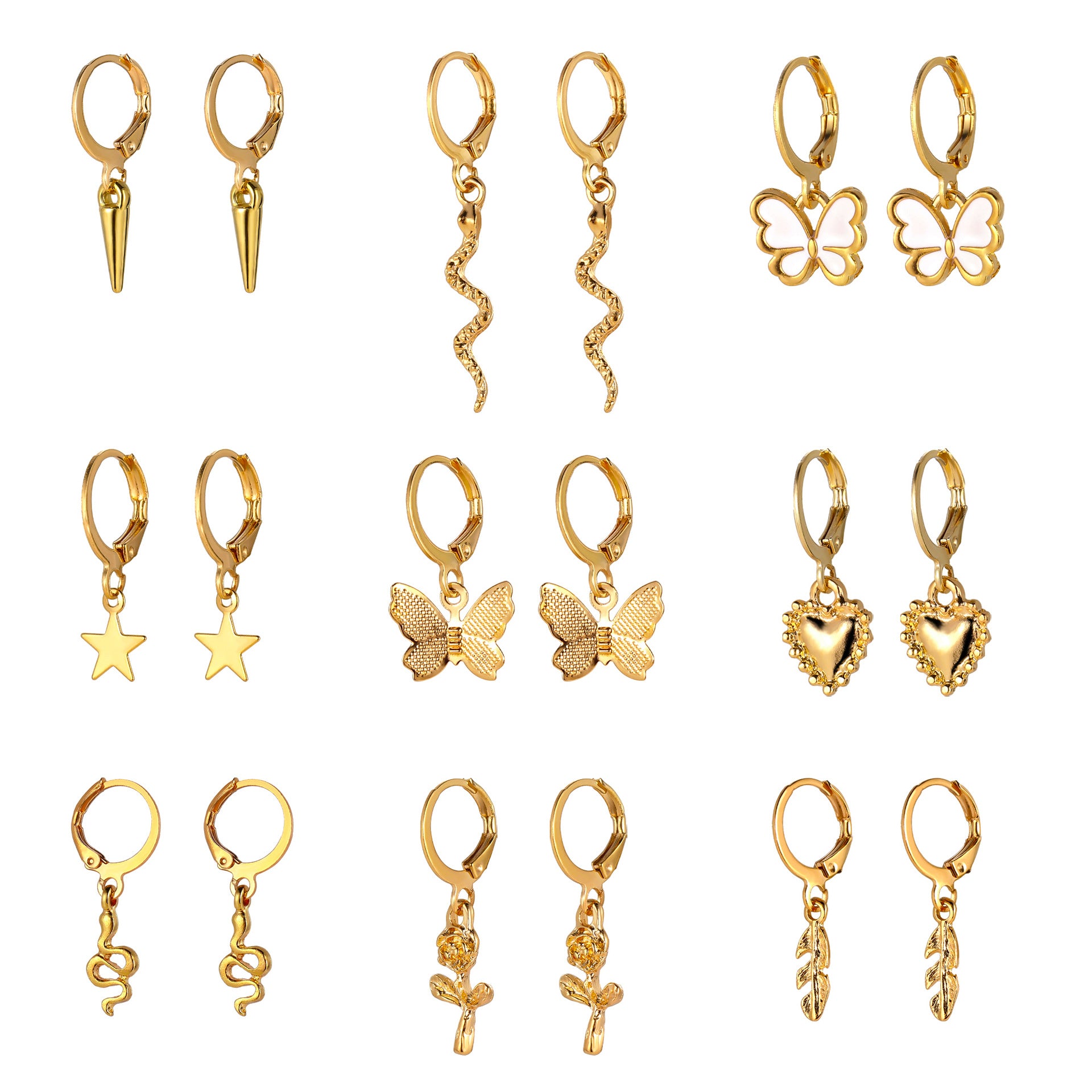 Damen Ohrringe Set mit einzigartigen Anhängern und kreativen Designs Shop Nory