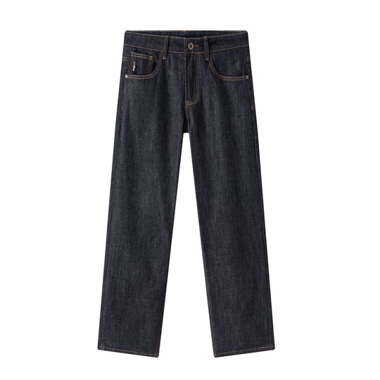 Damen Gerade geschnittene hochgeschnittene Jeans aus robustem Denim Shop Nory