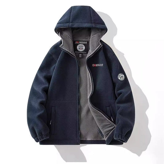 Damen Kapuzen-Fleecejacke mit Teddyfutter und durchgehendem Reißverschluss Shop Nory