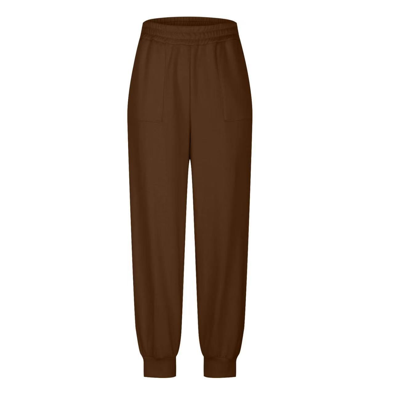 Damen lässige Freizeithose mit hohem Bund