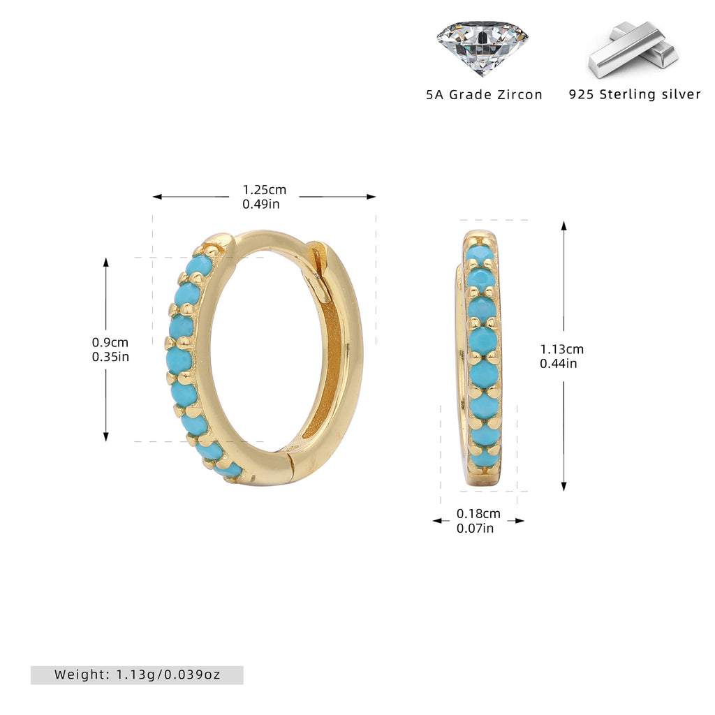 Damen Creolen mit funkelnden Zirkonsteinen aus hochwertigem 925 Sterling Silber Shop Nory