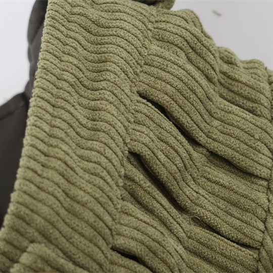 Damen Kurze Cord-Trenchjacke mit Taillengürtel, Cape-Detail und Stehkragen Shop Nory