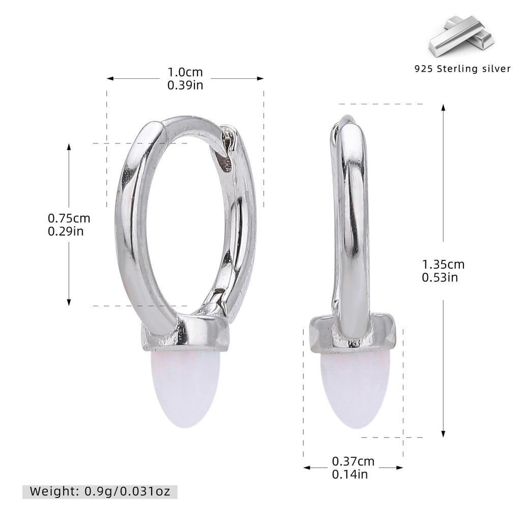 Damen Ohrhänger mit eleganten Opal-Details und hochwertigem 925 Sterling Silber Shop Nory