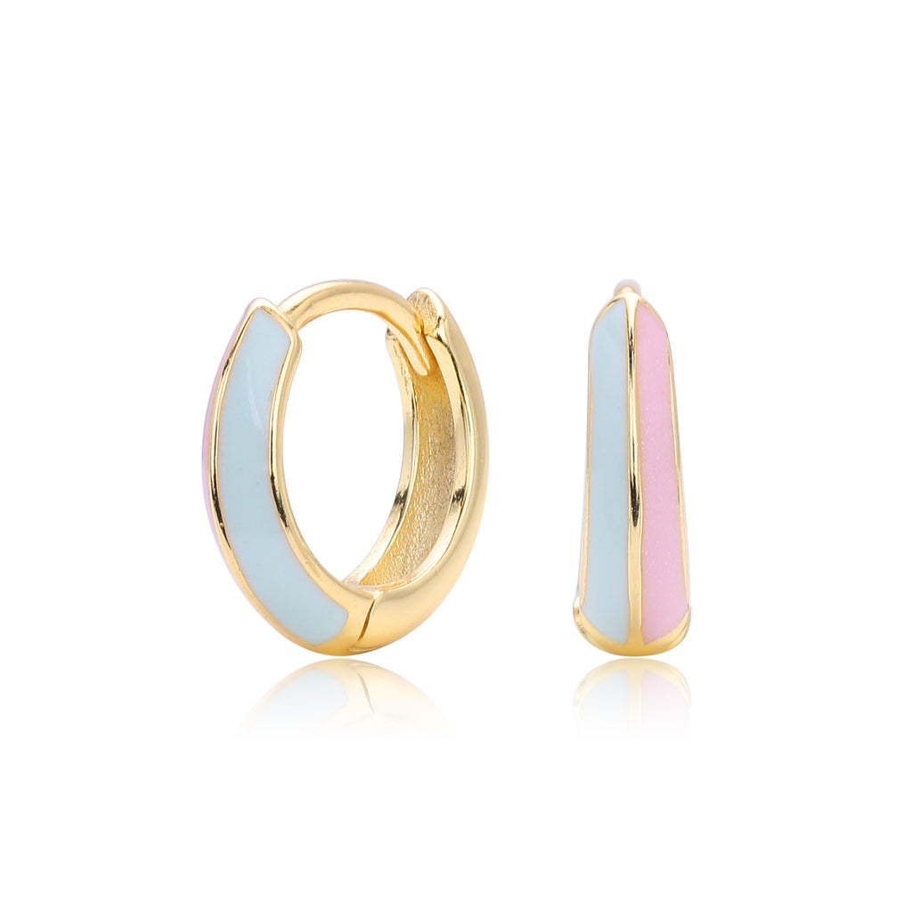 Damen Creolen mit farbigem Emaille-Akzent Shop Nory