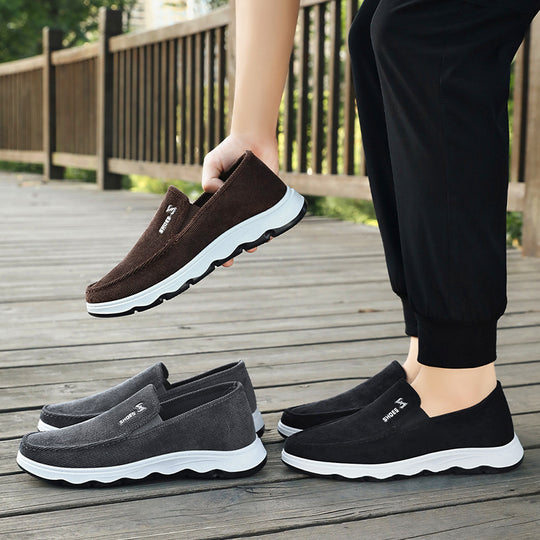 Herren nan leichter atmungsaktiver Slip-On Freizeit-Slipper mit geripptem Textiloberteil und stoßdämpfender EVA-Zwischensohle Shop Nory