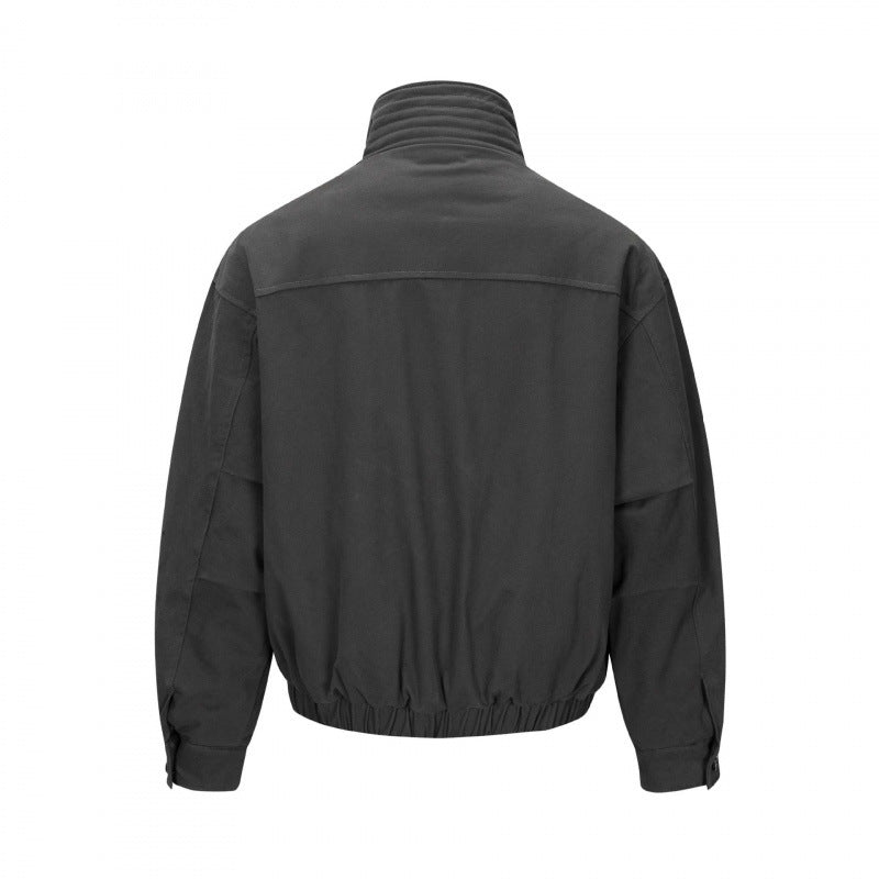 Herren Kurzblouson im Field-Look mit verstärktem Stehkragen, markanter Knopfleiste und Tunnelzugsaum Shop Nory