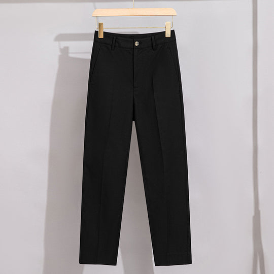 Damen Hochtaillierte gerade geschnittene Chino-Hose mit Bügelfalte Shop Nory