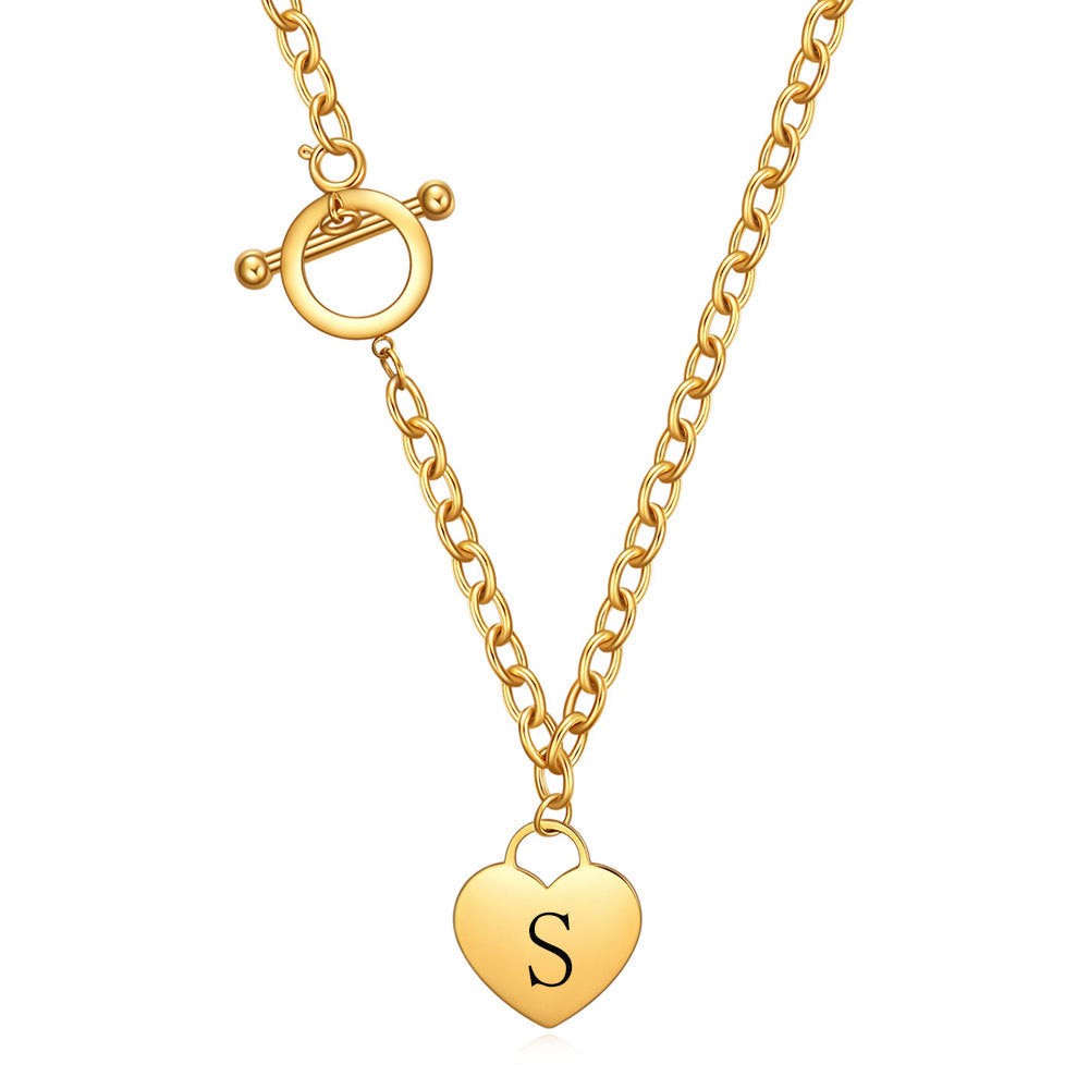 Damen Halskette mit gravierbarem Herzanhänger und eleganter Gliederkette Shop Nory