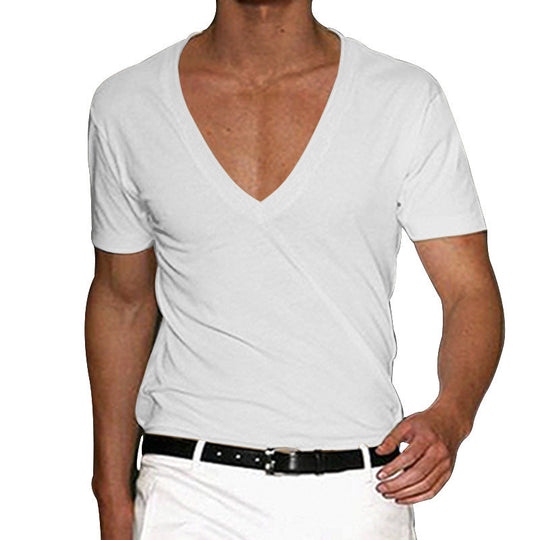 Slim Fit T-Shirt mit V-Ausschnitt