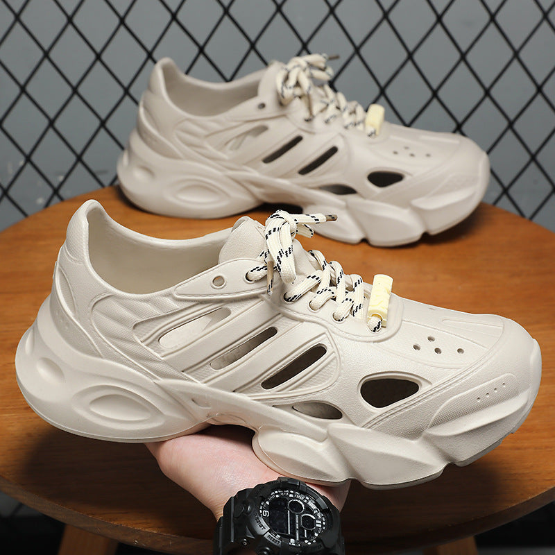 Herren nan futuristischer atmungsaktiver Cut-Out Plateau-Sneaker mit stoßdämpfender EVA-Sohle und Schnellverschluss Shop Nory