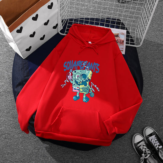 Damen nan weicher Oversize-Kapuzenpullover mit kawaii Pilzfrosch-Print, Kängurutasche und gerippten Bündchen Shop Nory