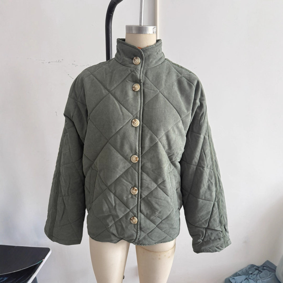 Damen Gepolsterte Steppjacke mit Stehkragen und Oversize-Schnitt Shop Nory