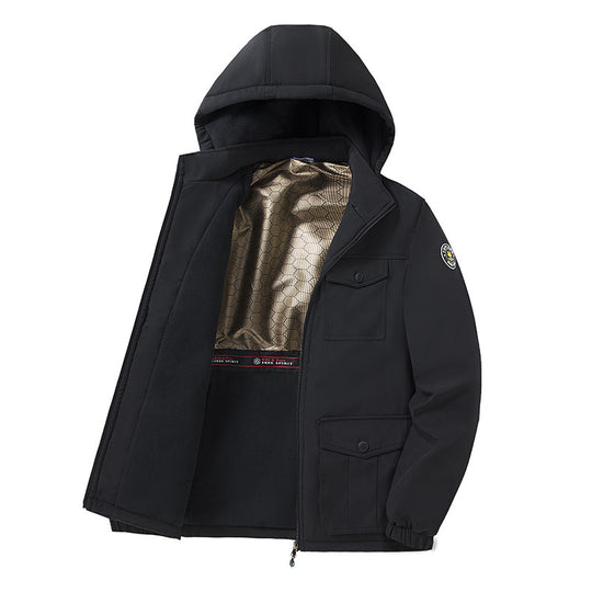 Herren Thermo-Fieldparka mit Fleece-Innenfutter, reflektierender Wärmeschicht und Kapuze Shop Nory