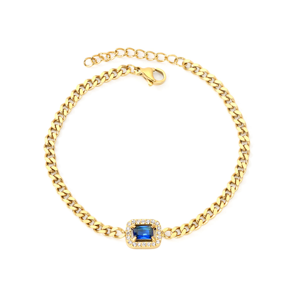 Damen Elegante Glieder-Halskette mit funkelndem Anhänger Shop Nory