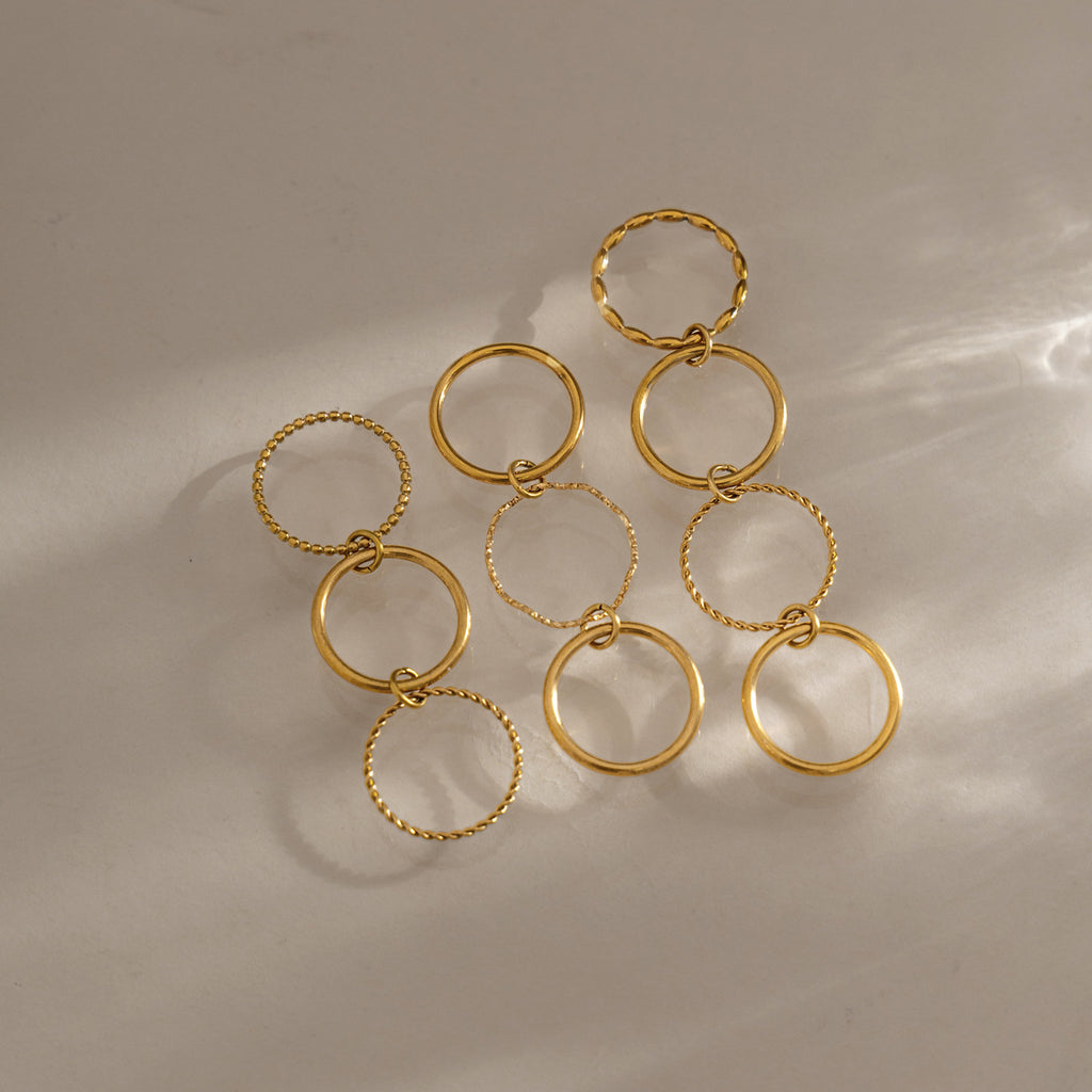 Damen Eleganter und hypoallergen Ring mit geflochtenem Design Shop Nory