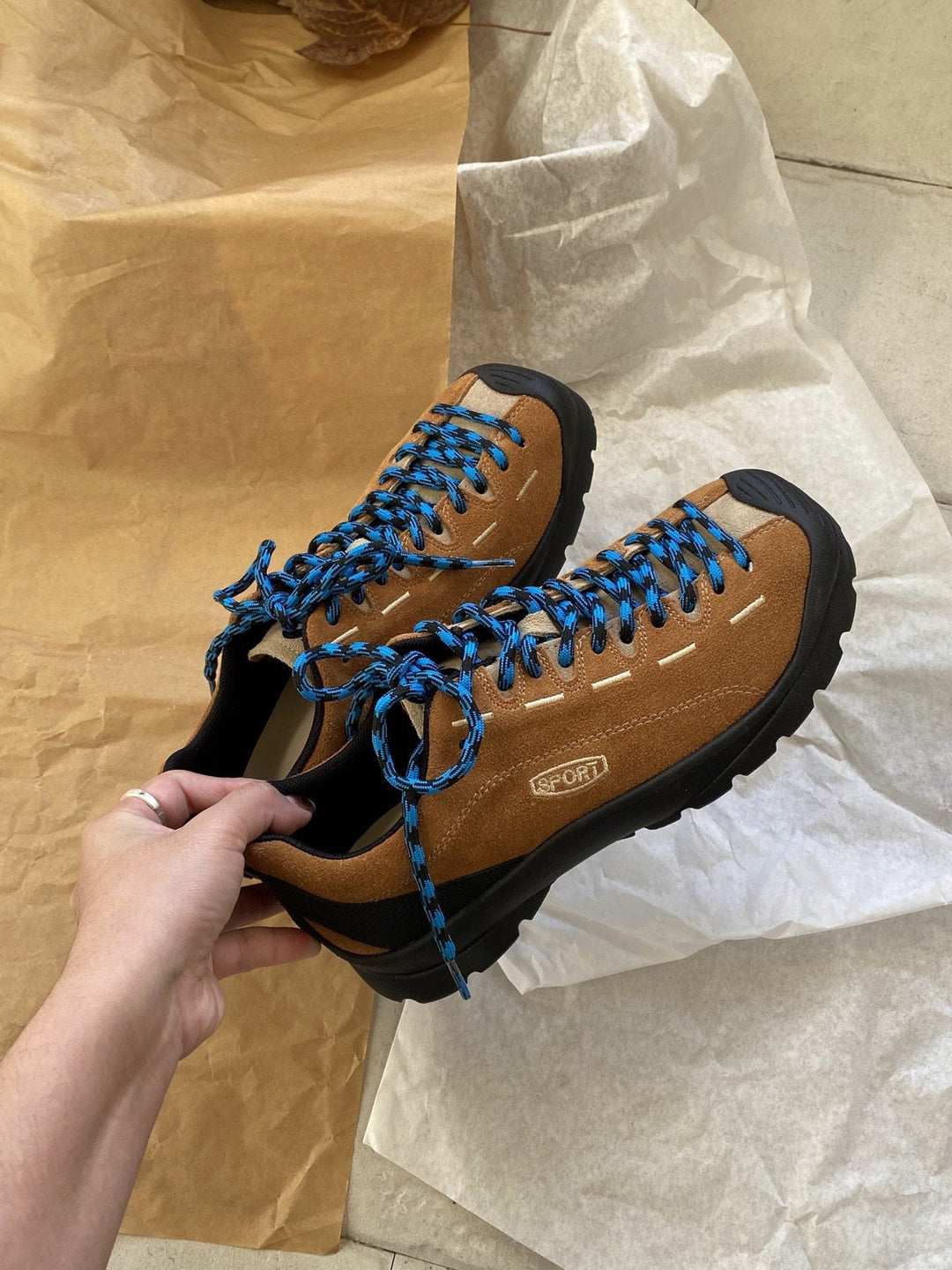Damen Sportliche Wanderschuhe mit griffiger Sohle und atmungsaktiver Oberfläche