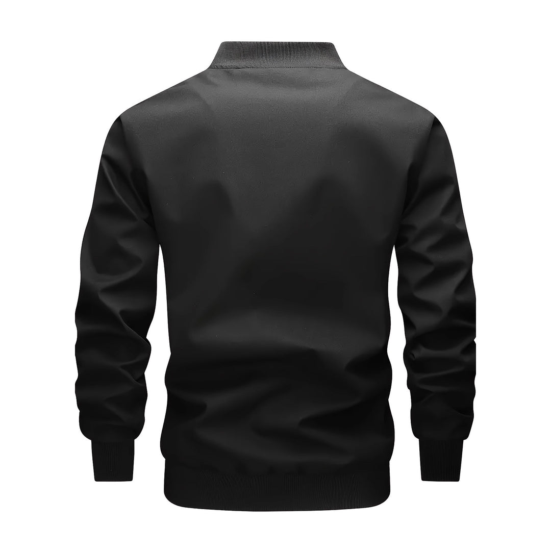 Herren Utility-Bomberjacke mit Brustklappentaschen, Schultergurten und Rippbündchen Shop Nory