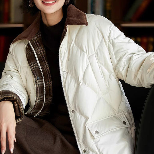 Damen Steppjacke mit karierten Akzenten Shop Nory