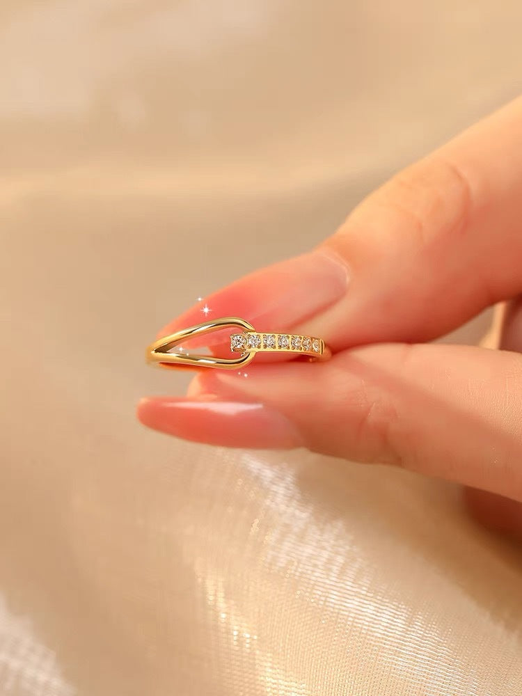Damen Chic Minimalistische Gold Finger Ring Shop Nory