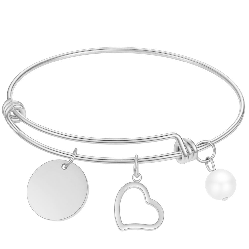 Damen Armreif mit personalisierbarem Anhänger und eleganten Designelementen Shop Nory
