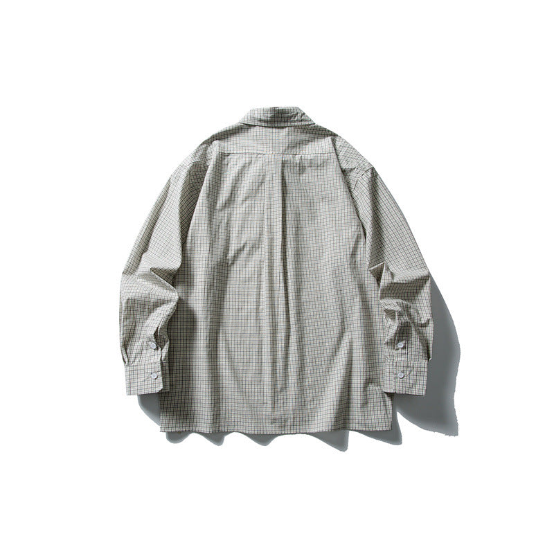 Unisex Boxy-Hemd mit feinem Karo, Kentkragen und entspanntem Oversize-Schnitt Shop Nory