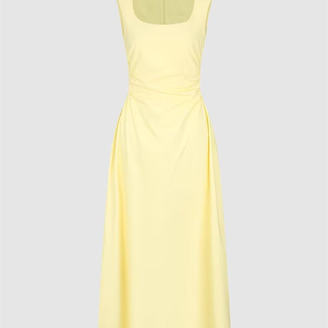 Damen elegantes Maxikleid mit quadratischem Ausschnitt und schmeichelndem Schnitt Shopnory