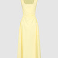 Damen elegantes Maxikleid mit quadratischem Ausschnitt und schmeichelndem Schnitt Shopnory