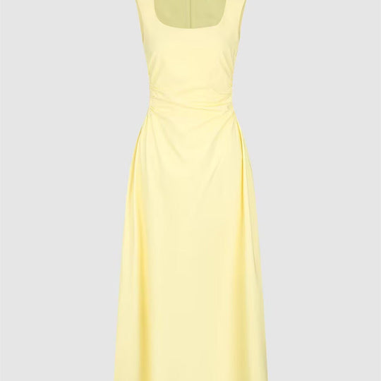 Damen elegantes Maxikleid mit quadratischem Ausschnitt und schmeichelndem Schnitt Shopnory