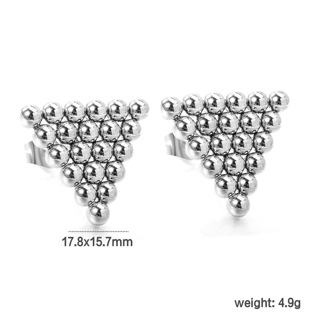 Damen moderne geschwungene Edelstahl-Ohrstecker Shop Nory