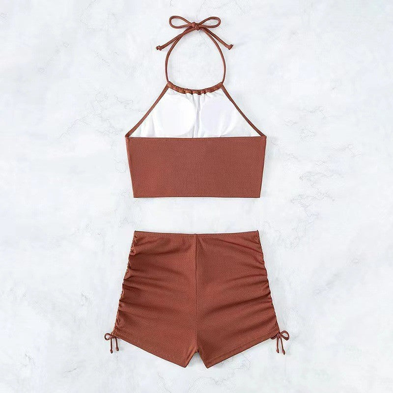 Damen Freizeit-Bikini-Set mit Raffungen